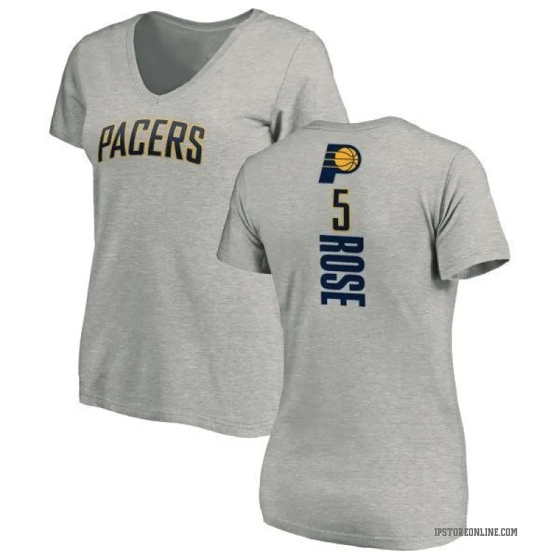 Jalen Rose Women's Indiana Pacers Ash Backer T-Shirt