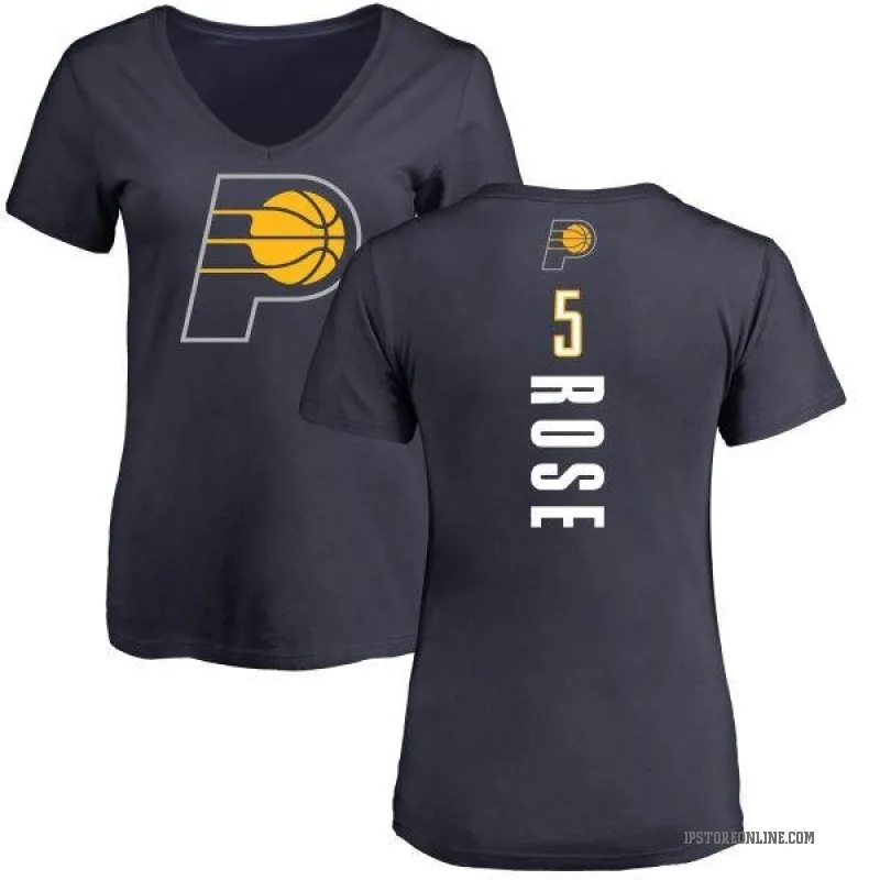 Jalen Rose Women's Navy Indiana Pacers Backer T-Shirt