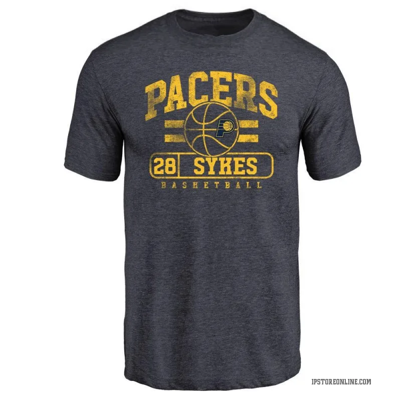 Keifer Sykes Men's Navy Indiana Pacers Baseline T-Shirt